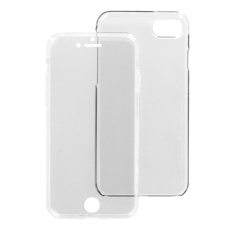 AREA Custodia cover fronte retro per iPhone 7 Area Dual Cover Compact 2 trasparente